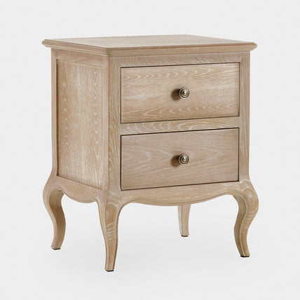 Camila 2 Drawer Bedside Limed Oak