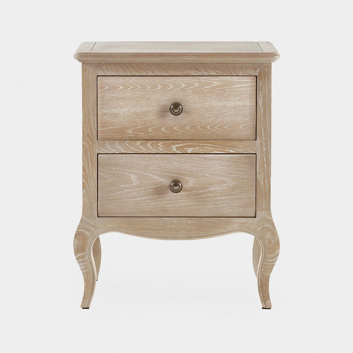Camila 2 Drawer Bedside Limed Oak