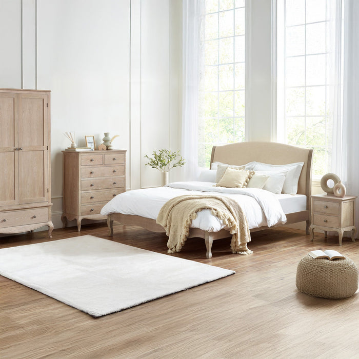 Camila 2 Drawer Bedside Limed Oak