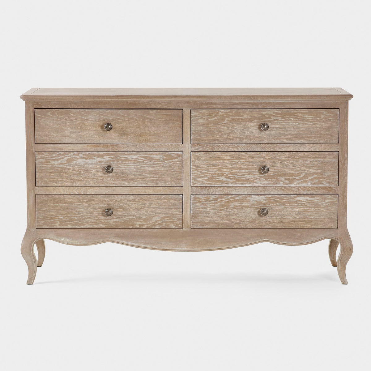 Camila 6 Drawer Wide Chest Limed Oak