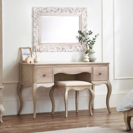 Camila Dressing Table And Stool Limed Oak