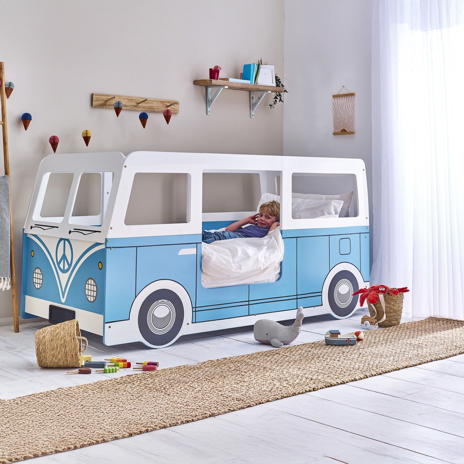Campervan Bed Light Blue