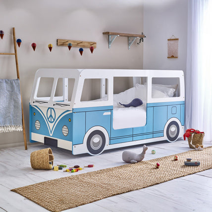 Campervan Bed Light Blue