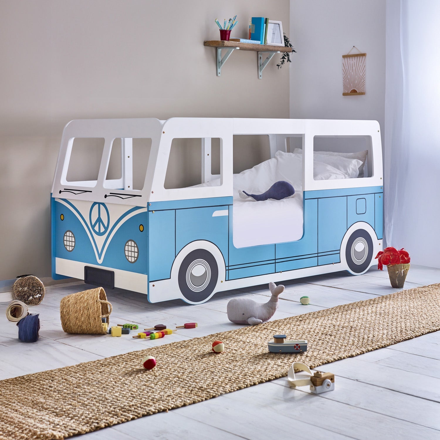 Campervan Bed Light Blue