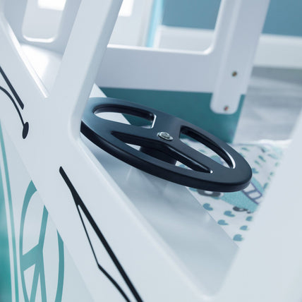 Campervan Bunk Bed White & Green