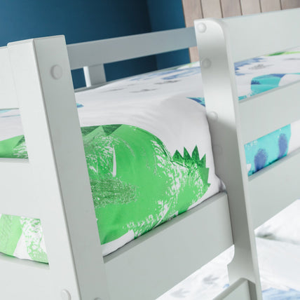 Cane Bunk Bed Dove Grey