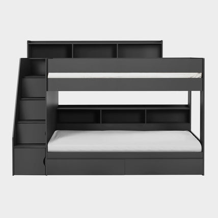 Cane Staircase Bunk Bed Anthracite
