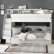 Cane Staircase Bunk Bed White