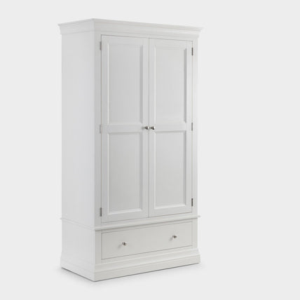 Clove 2 Door 1 Drawer Wardrobe White