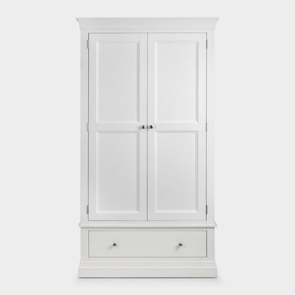 Clove 2 Door 1 Drawer Wardrobe White
