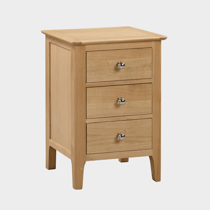Cole 3 Drawer Bedside Oak