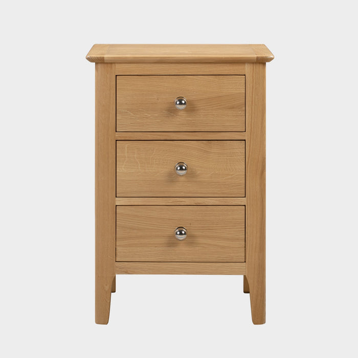 Cole Bedside Oak 3 Drawer