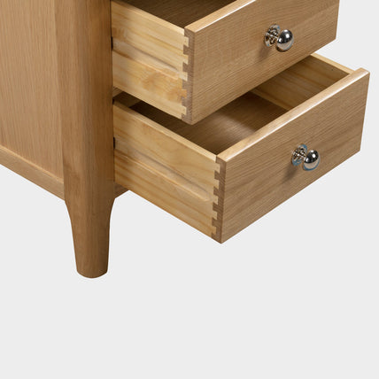 Cole Bedside Oak 3 Drawer