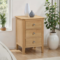 Cole Bedside Oak 3 Drawer