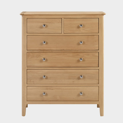 Cole Chest Oak 4+2 Drawer
