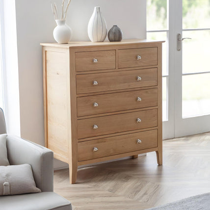 Cole Chest Oak 4+2 Drawer