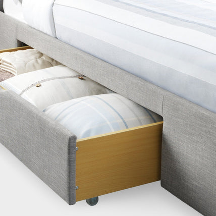Como Bed Frame Double Light Grey