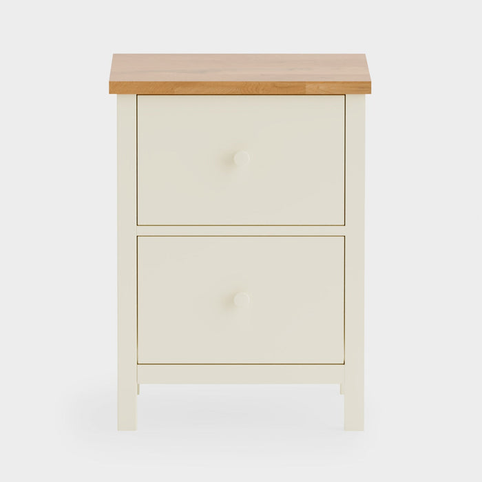 Connie 2 Drawer Chest Ivory and Oak