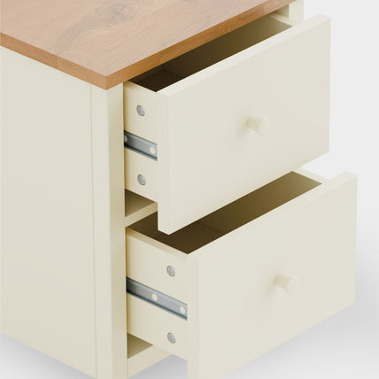 Connie 2 Drawer Chest Ivory and Oak