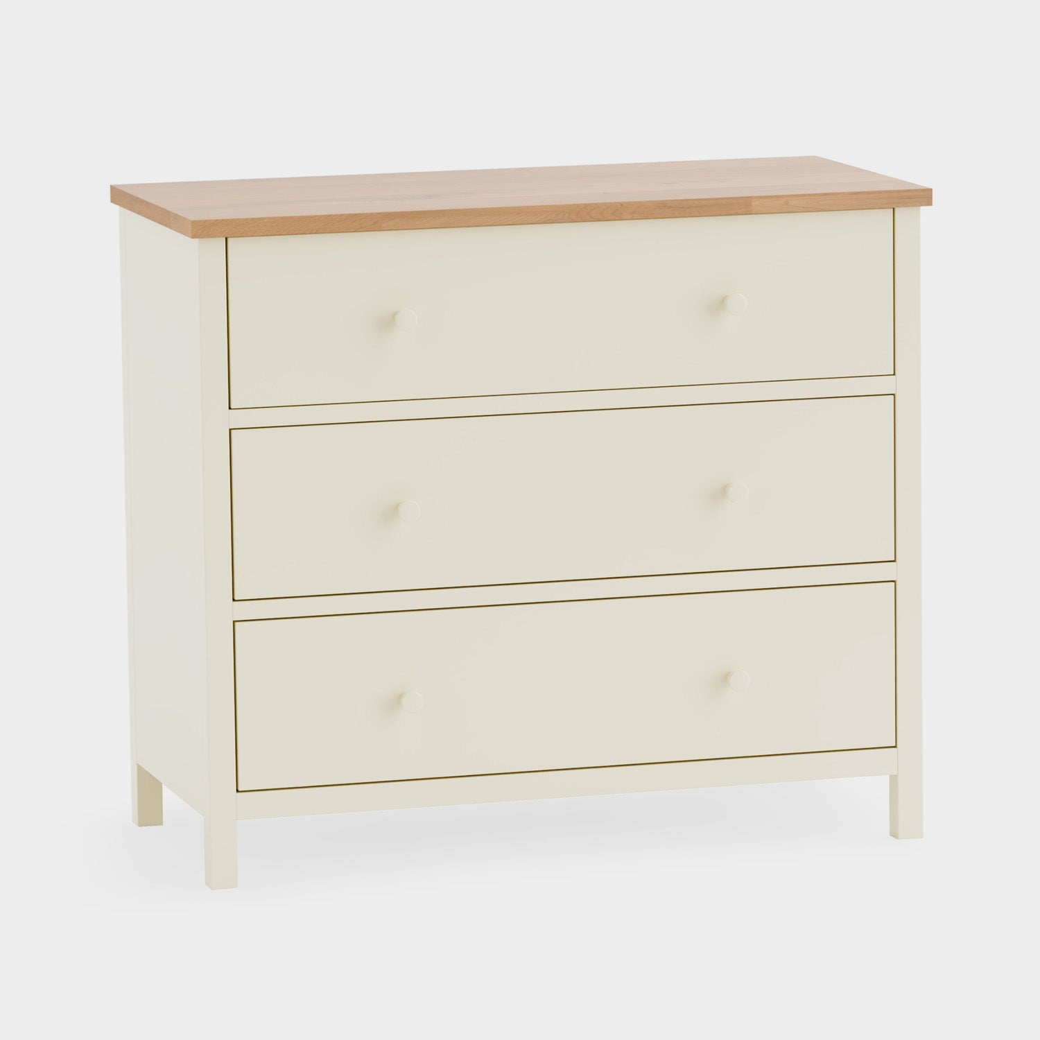 Connie 3 Drawer Chest Ivory and Oak