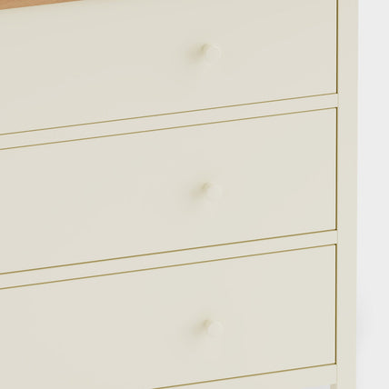 Connie 3 Drawer Chest Ivory and Oak
