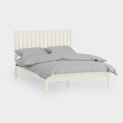 Connie Bed Frame Double Ivory and Oak