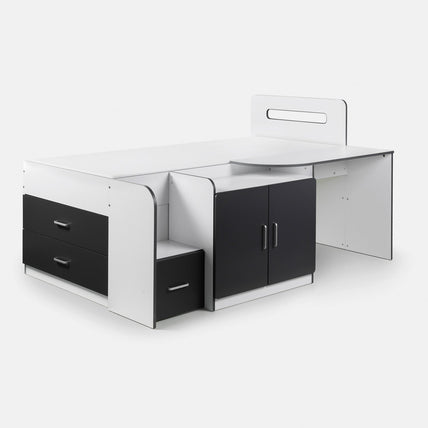Coyote Cabin Bed White/Charcoal