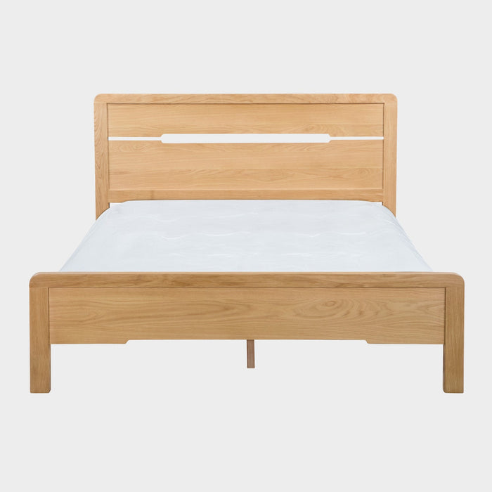 Curve Bed Frame Double Oak
