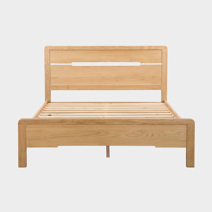 Curve Bed Frame Double Oak