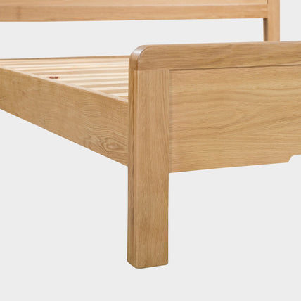 Curve Bed Frame Double Oak
