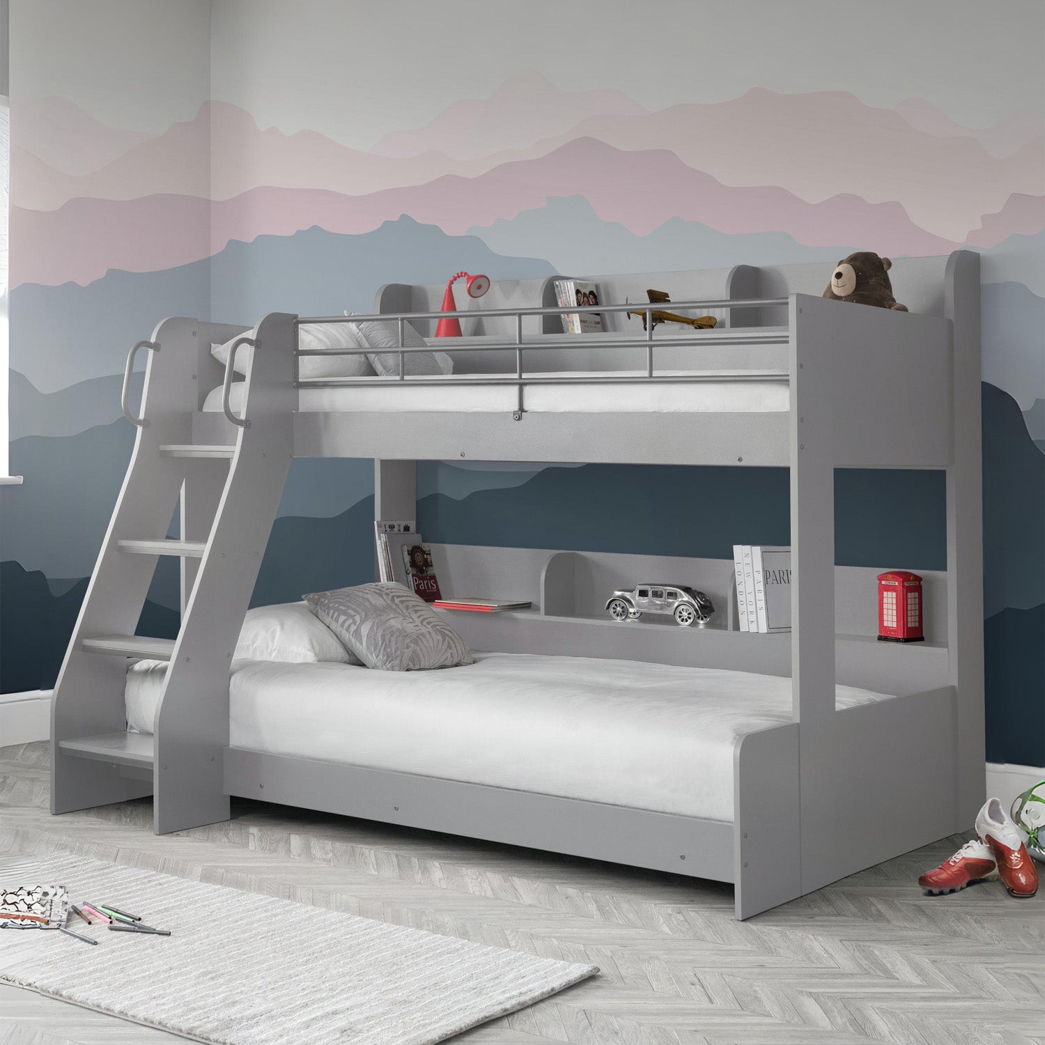 Dune Triple Sleeper Bed Light Grey
