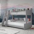 Dune Triple Sleeper Bed Light Grey