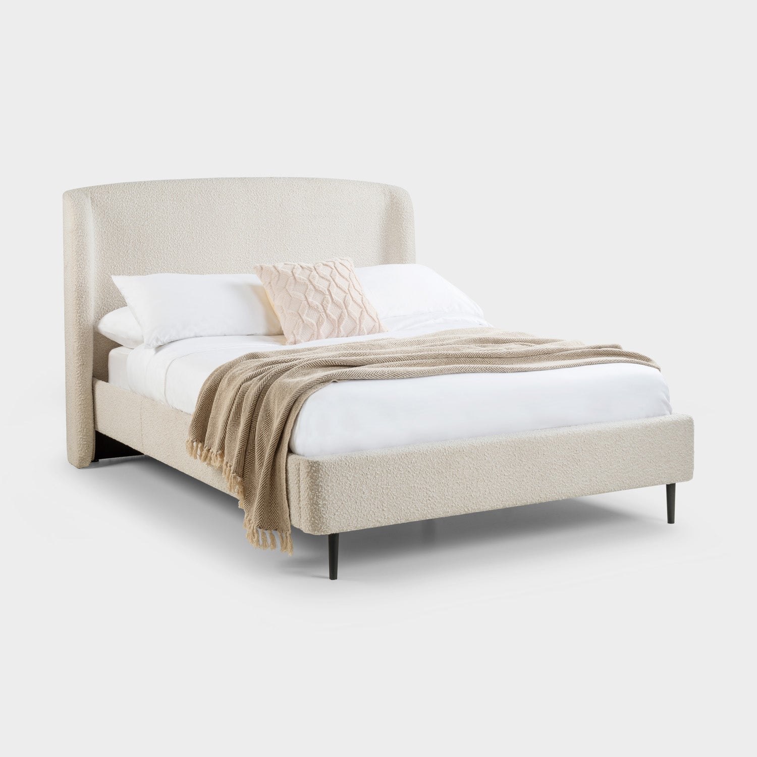 Elara Bed Frame Double Ivory