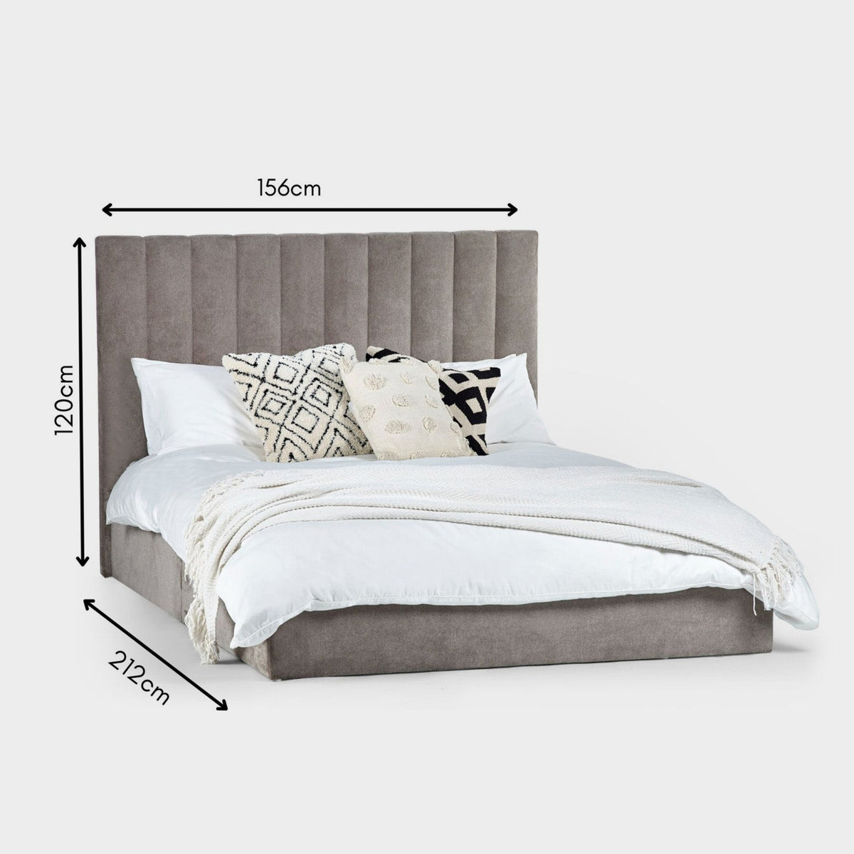 Emilla Bed Frame Kingsize Grey