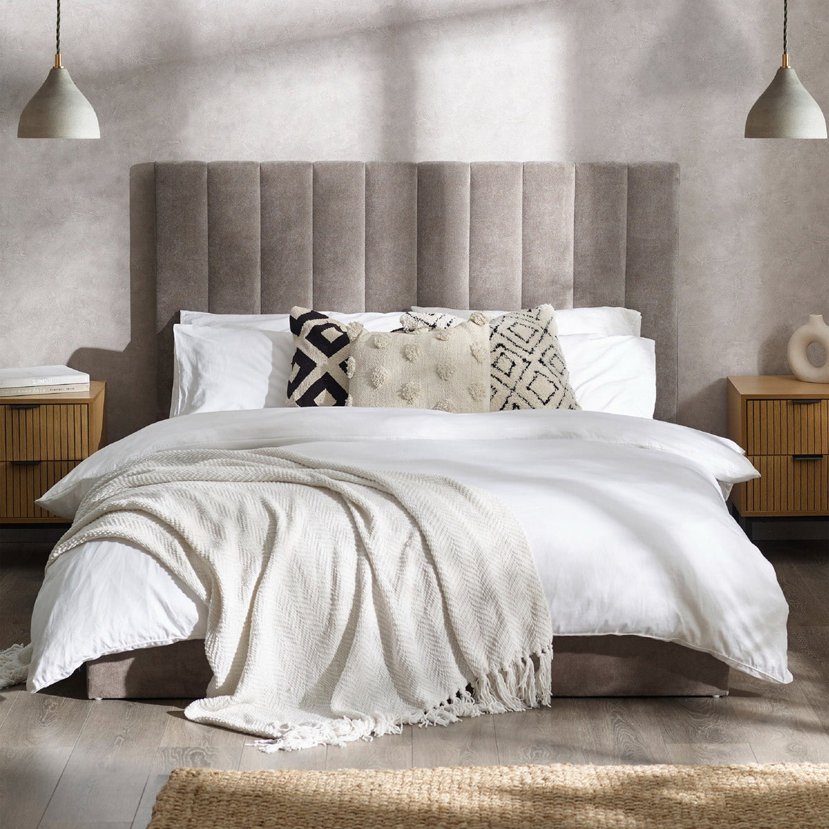 Emilla Bed Frame Kingsize Grey