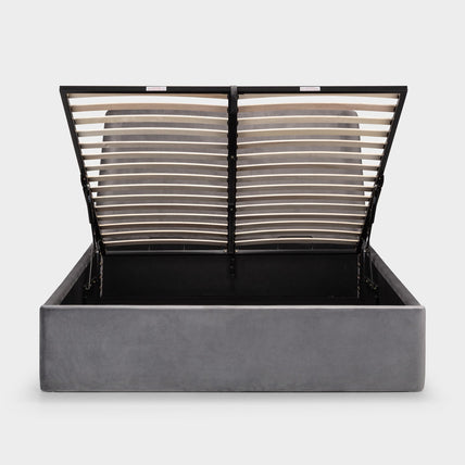 Fern Bed Frame Kingsize Grey Ottoman Storage