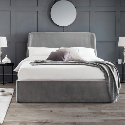 Fern Bed Frame Kingsize Grey Ottoman Storage
