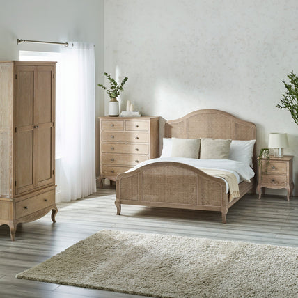 Flora Bed Frame Double Light Oak