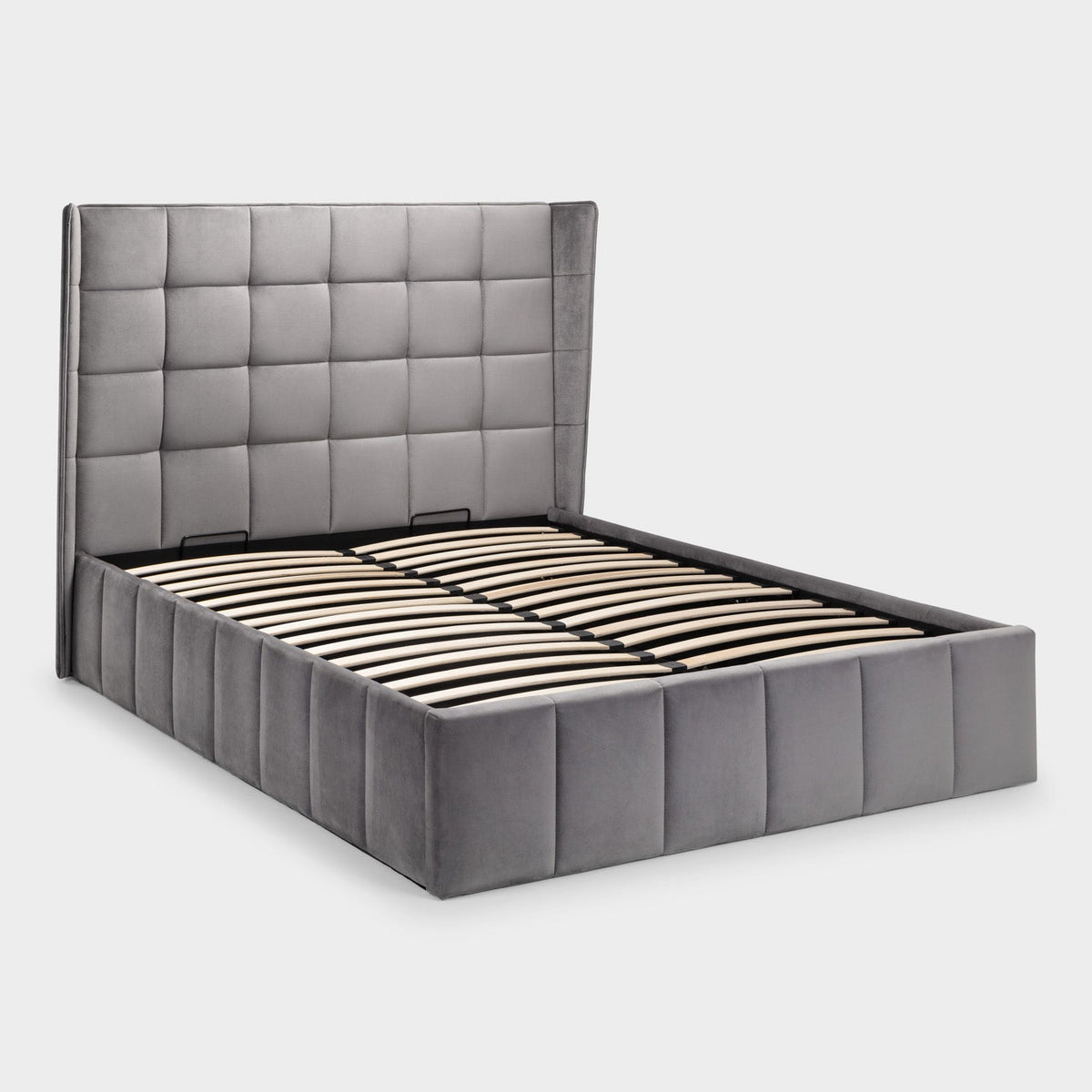 Gila Bed Frame Kingsize Light Grey Ottoman Storage