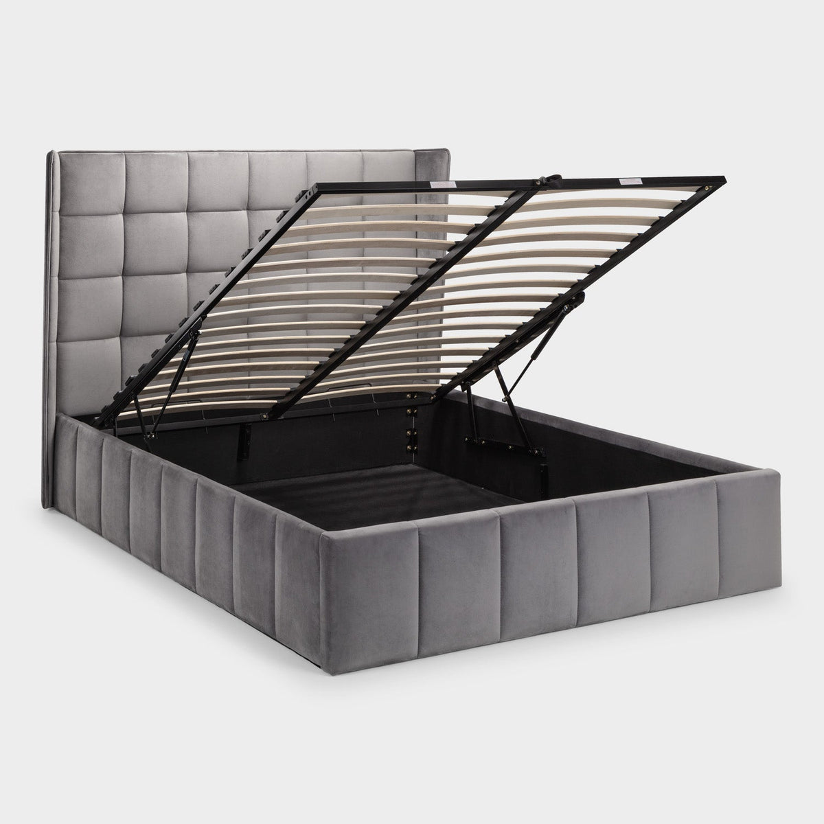 Gila Bed Frame Kingsize Light Grey Ottoman Storage