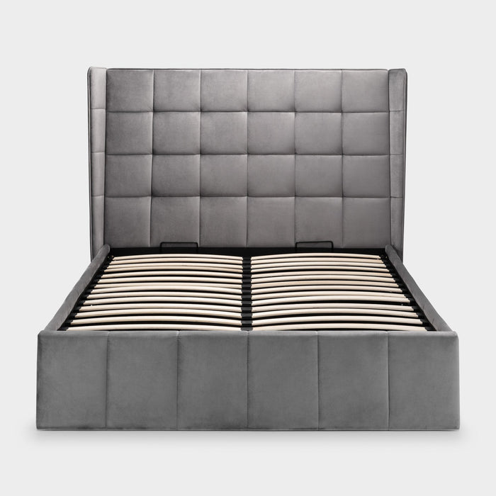 Gila Bed Frame Kingsize Light Grey Ottoman Storage