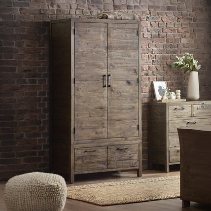 Haze 2 Door Wardrobe Cashew