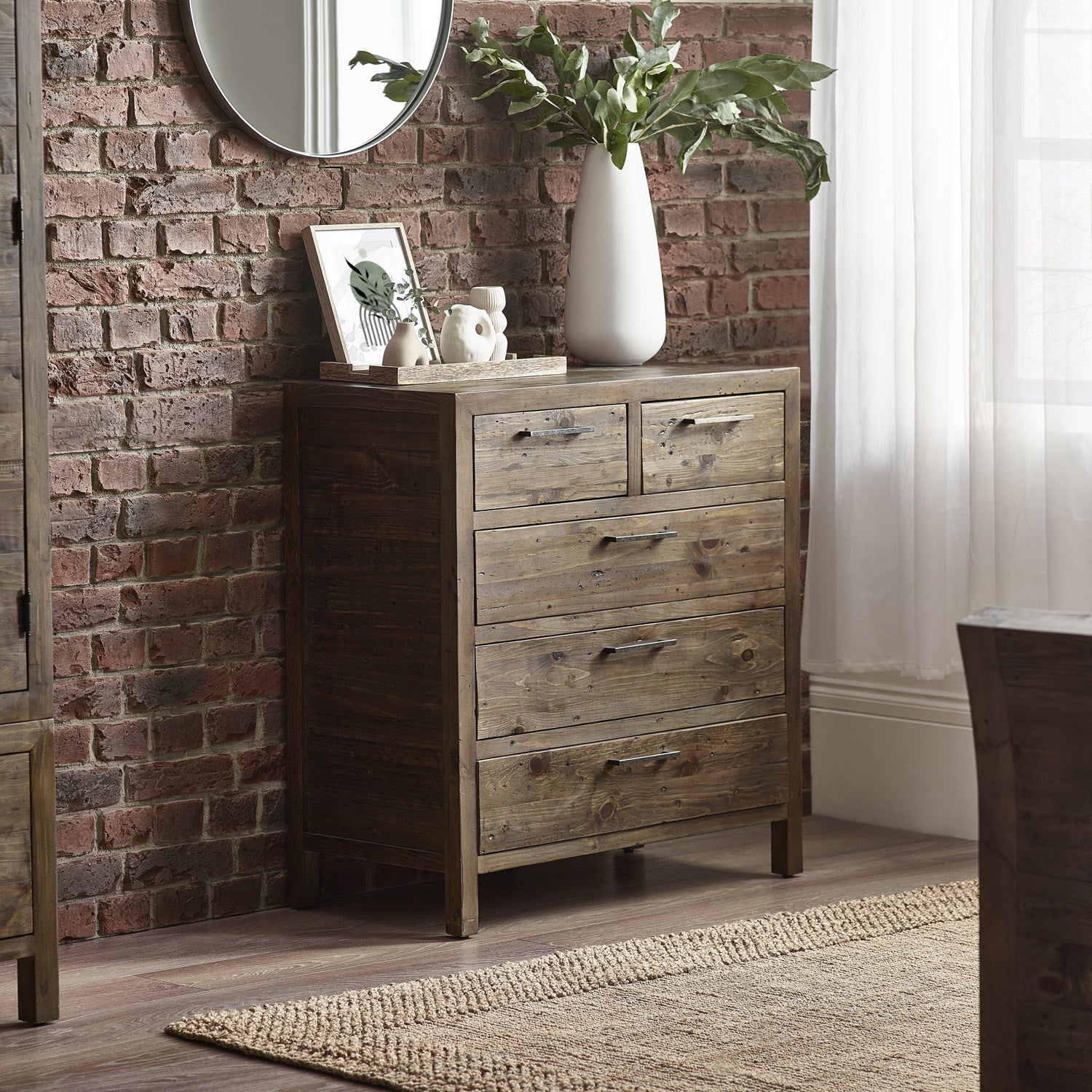 Haze 3+2 Drawer Chest Cashew