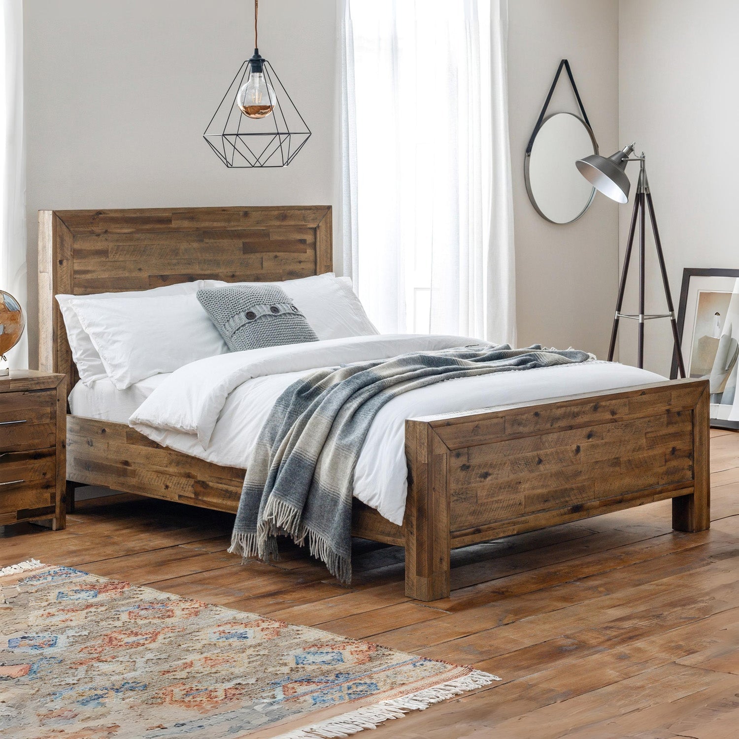 Holborn Bed Frame Kingsize Rustic Oak