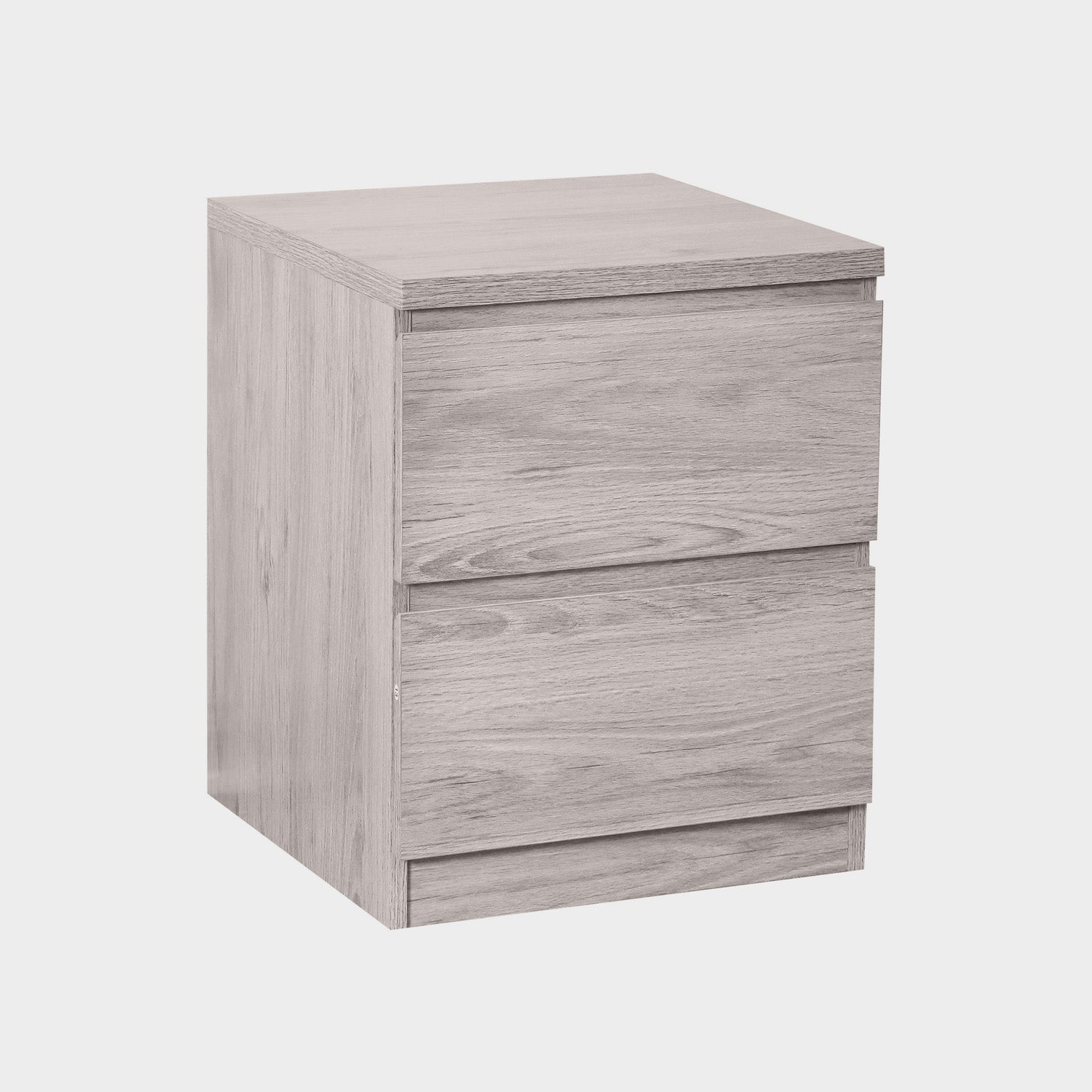 Jade 2 Drawer Bedside Grey Oak