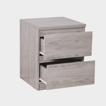Jade 2 Drawer Bedside Grey Oak