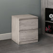 Jade 2 Drawer Bedside Grey Oak