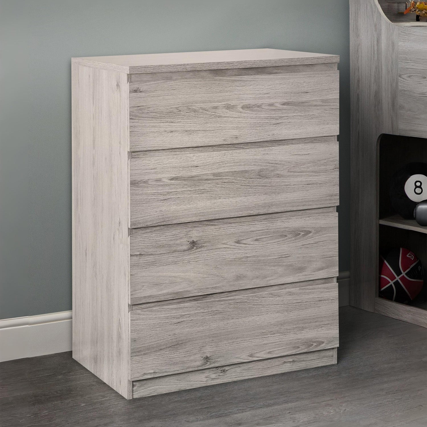 Jade 4 Drawer Chest Grey Oak