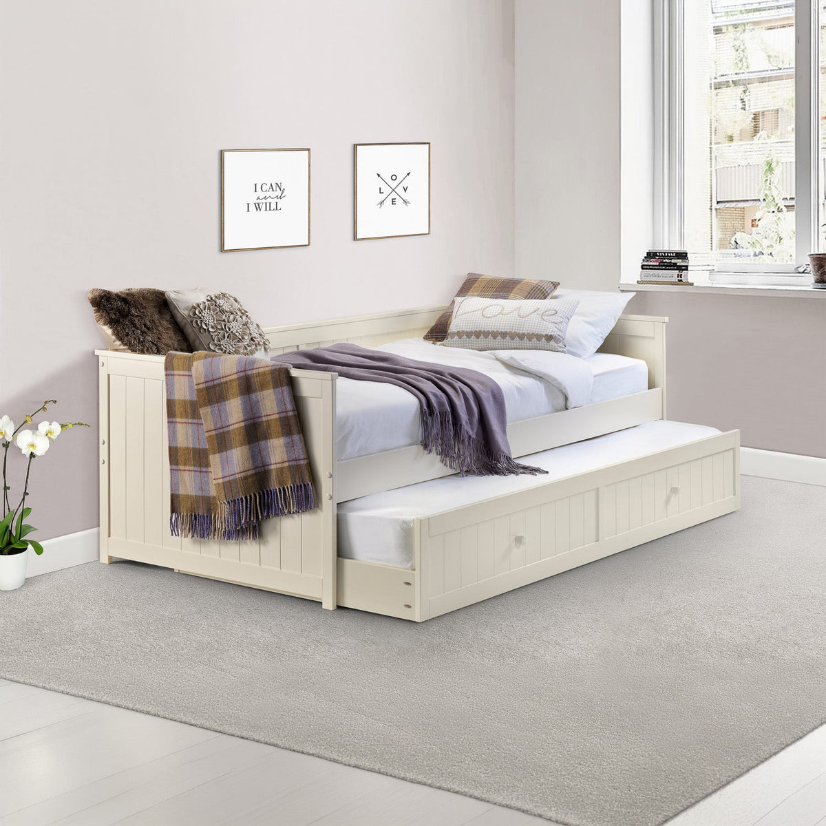 Juliet Bed Frame Stone White