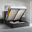 Lark Bed Frame Double Grey Ottoman Storage